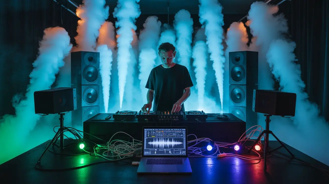 audio triggered fog synchronization