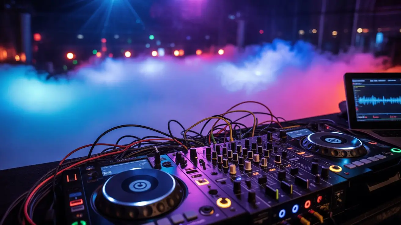 beat synced fog equipment setup