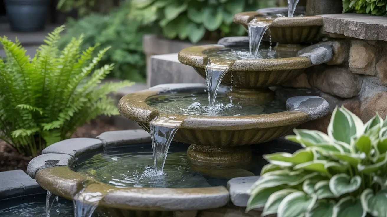 cascading mist fountain design