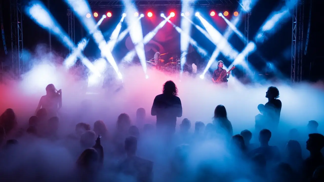fog machine concert setup