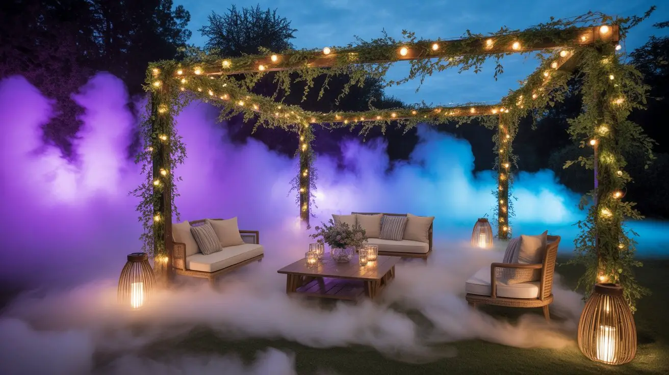 illuminated fog wall setup