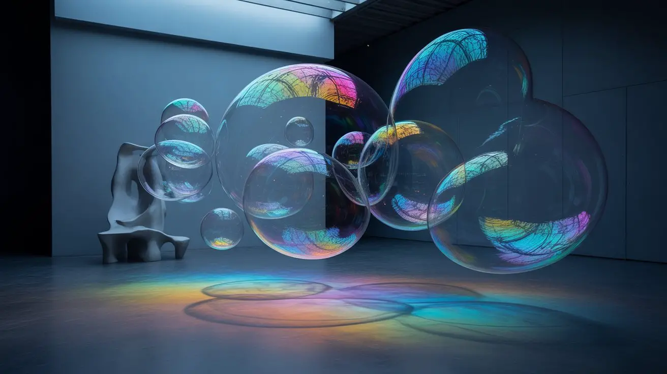 interactive bubble art installations