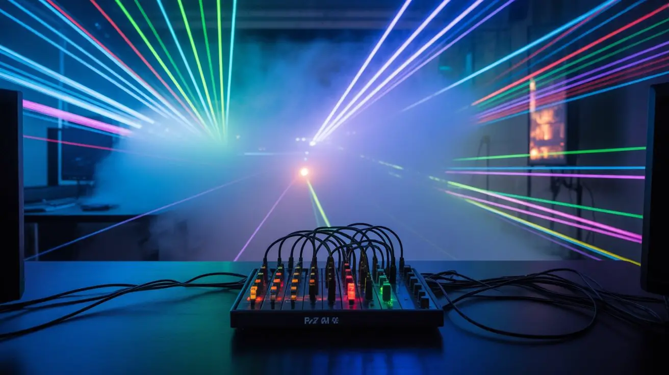 synchronized fog and lasers