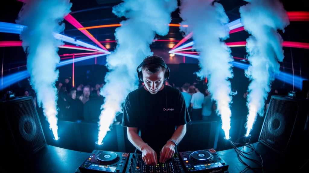 syncing fog machines rhythmically