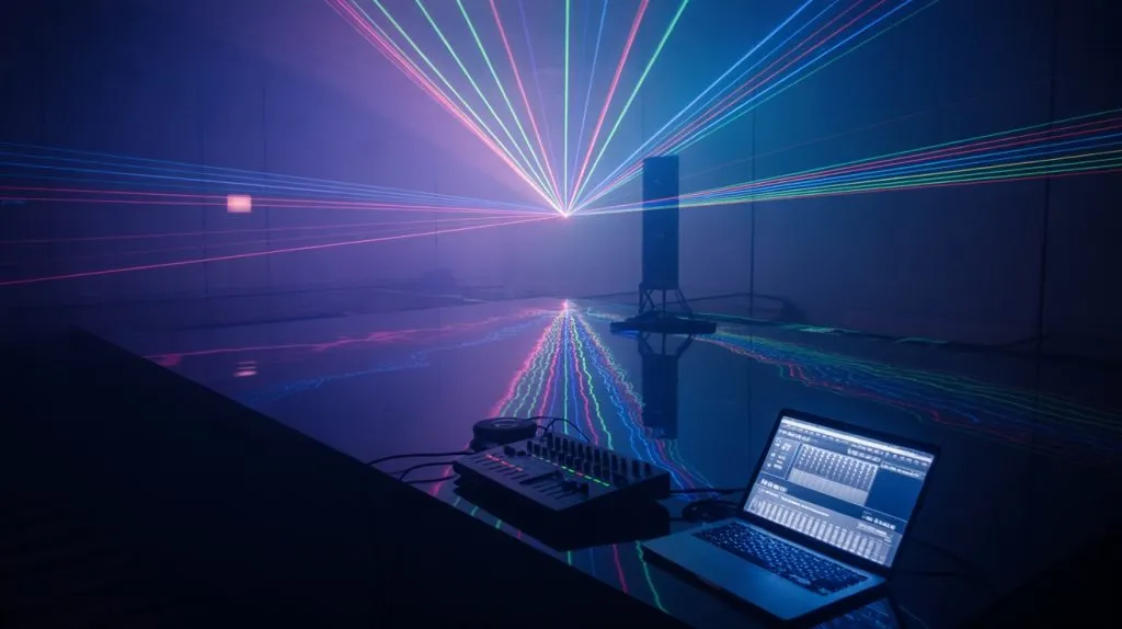 syncing laser lights musically