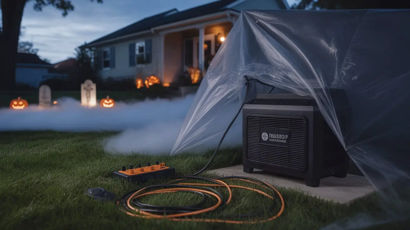 weatherproof fog machine setup
