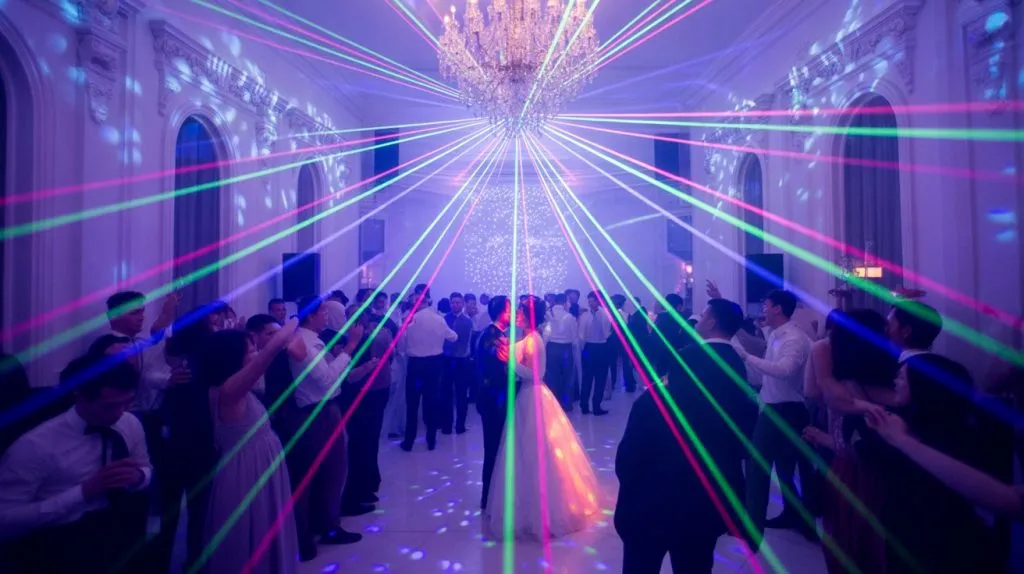 wedding reception laser displays