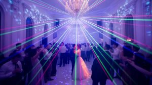 wedding reception laser displays